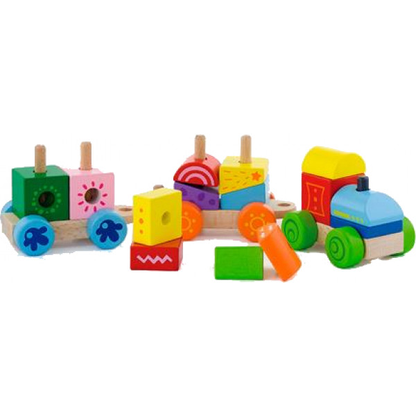 Фото - Базовый игровой транспорт для малыша Viga Toys Яркие кубики (50534)