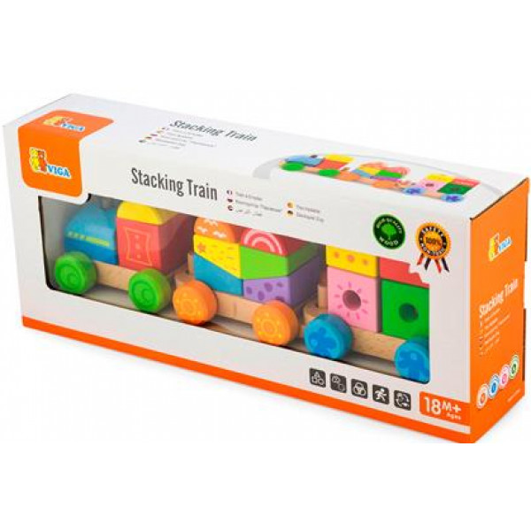 Фото - Базовый игровой транспорт для малыша Viga Toys Яркие кубики (50534)