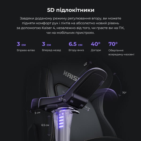 Фото - Крісло для геймерів Anda Seat Kaiser 4 Size L Black Linen Fabric (AD12YDDC-L-20-B-CF)