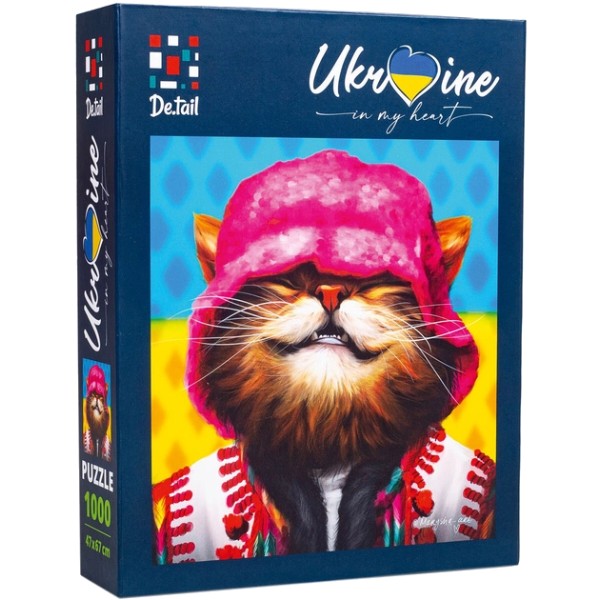 Фото - Пазли (8 +) De.tail "Smiling cat in pink hat " (DT1000-07)