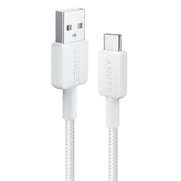 Фото - Перехідник Anker 322 USB-A to USB-C - 1.8m Nylon White (A81H6H21) Фото - Перехідник Anker 322 USB-A to USB-C - 1.8m Nylon White (A81H6H21)