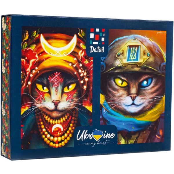 Фото - Пазли (8 +) De.tail 2 in 1 "Ukrainian Cat Soldier &amp;amp; Ukrainian molfarka"(DT500-10)
