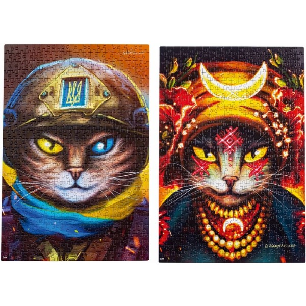 Фото - Пазли (8 +) De.tail 2 in 1 "Ukrainian Cat Soldier &amp;amp; Ukrainian molfarka"(DT500-10)