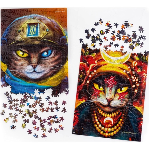 Фото - Пазли (8 +) De.tail 2 in 1 "Ukrainian Cat Soldier &amp;amp; Ukrainian molfarka"(DT500-10)