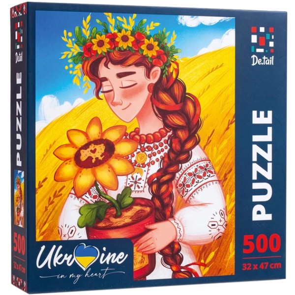 Фото - Пазли (8 +) De.tail «Ukrainian girl with the sunflower» (DT500-05)