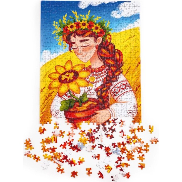 Фото - Пазли (8 +) De.tail «Ukrainian girl with the sunflower» (DT500-05)