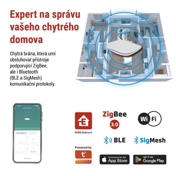 Фото - Багатофункціональний шлюз EMOS ZigBee H5002 GoSmart з Bluetooth та WiFi
