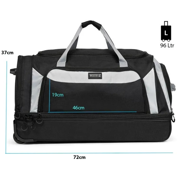 Фото - Сумка дорожня TravelZ Wheelbag Doubleloader Black (603098)