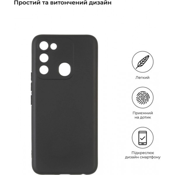 Фото - Чохол для смартфону Armorstandart Matte Slim Fit for Tecno Spark Go 2022 (KG5) Camera cover Black (ARM63707)