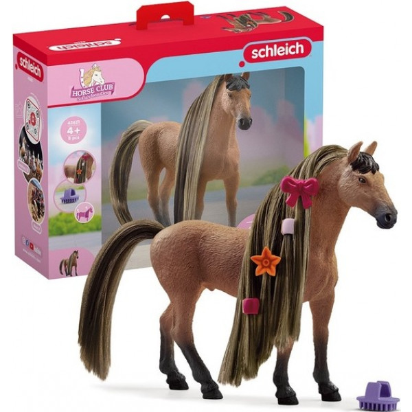 Фото - Фігурки тварин набір Schleich Ахалтекінський жеребець з аксесуарами (42621)