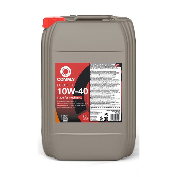 Фото - Олива для авто COMMA EUROLITE 10W-40 20л (EUL20L)