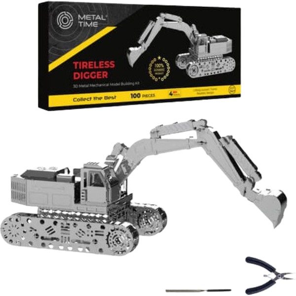 Фото - Металлический конструктор Metal Time Tireless Digger Экскаватор механический (MT043)