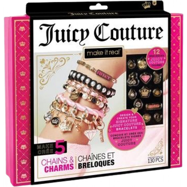 Фото - Набір для виготовлення прикрас Make it Real шарм-браслетів Juicy Couture Королівський шарм 130 ел. (MR4404)