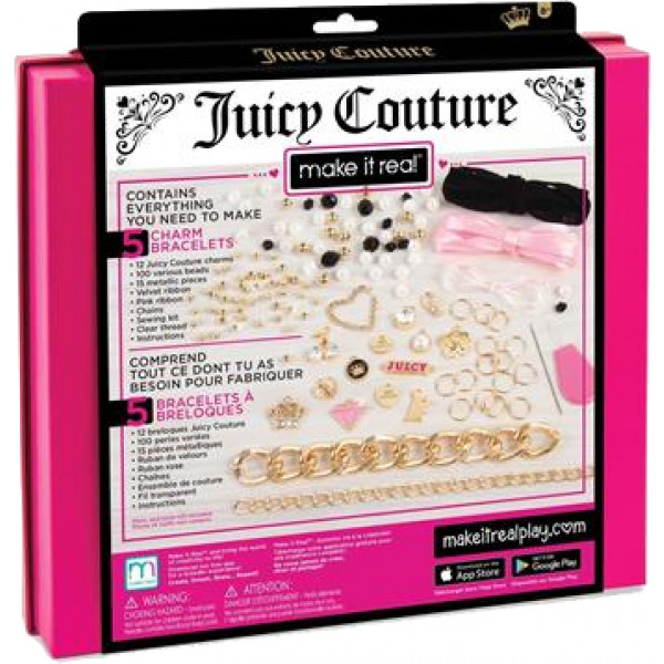 Фото - Набір для виготовлення прикрас Make it Real шарм-браслетів Juicy Couture Королівський шарм 130 ел. (MR4404)