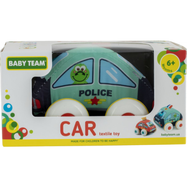 Фото - Базовий ігровий транспорт для малюка Baby Team Машинки (8420_поліція)