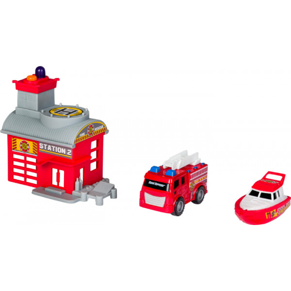 Фото - Наземна спецтехніка Road Rippers Mini City Playsets - Fire Station (20552)