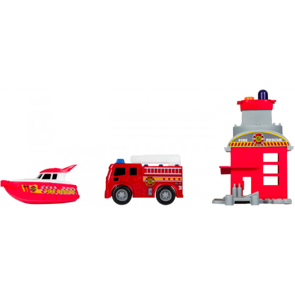 Фото - Наземна спецтехніка Road Rippers Mini City Playsets - Fire Station (20552)