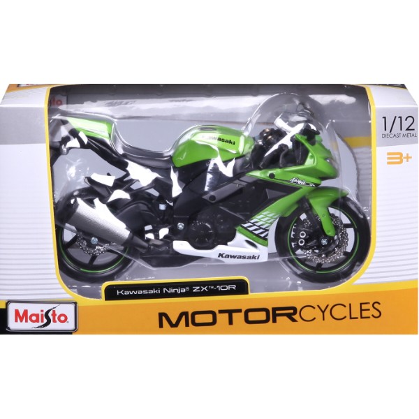 Фото - Коллекционная машинка 1:12 Maisto Kawasaki Ninja ZX-10R (31101-10011)