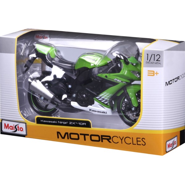 Фото - Коллекционная машинка 1:12 Maisto Kawasaki Ninja ZX-10R (31101-10011)