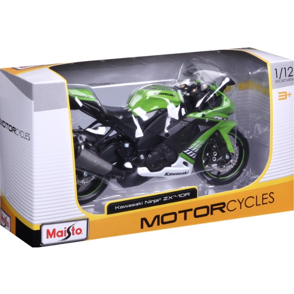Фото - Коллекционная машинка 1:12 Maisto Kawasaki Ninja ZX-10R (31101-10011)