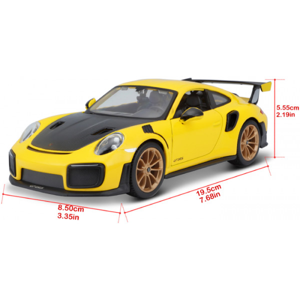 Фото - Колекційна машинка 1:24 Maisto Porsche 911 GT2 RS (31523 yellow)