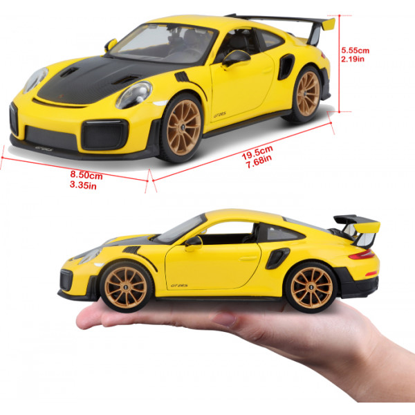 Фото - Колекційна машинка 1:24 Maisto Porsche 911 GT2 RS (31523 yellow)