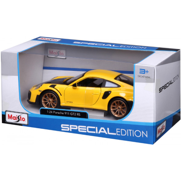 Фото - Колекційна машинка 1:24 Maisto Porsche 911 GT2 RS (31523 yellow)