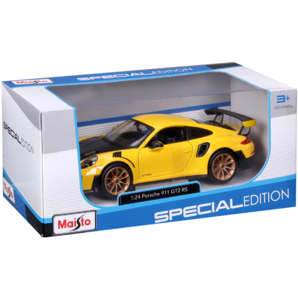 Фото - Колекційна машинка 1:24 Maisto Porsche 911 GT2 RS (31523 yellow)