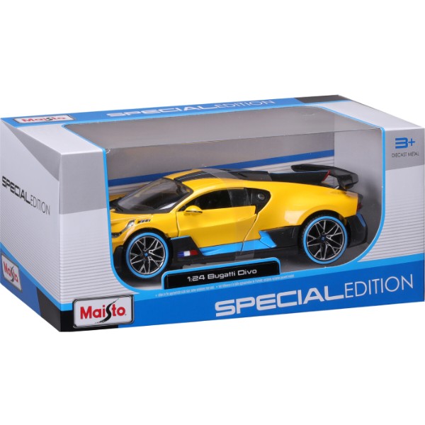Фото - Коллекционная машинка 1:24 Maisto Bugatti Divo (31526 yellow)