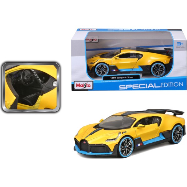 Фото - Коллекционная машинка 1:24 Maisto Bugatti Divo (31526 yellow)