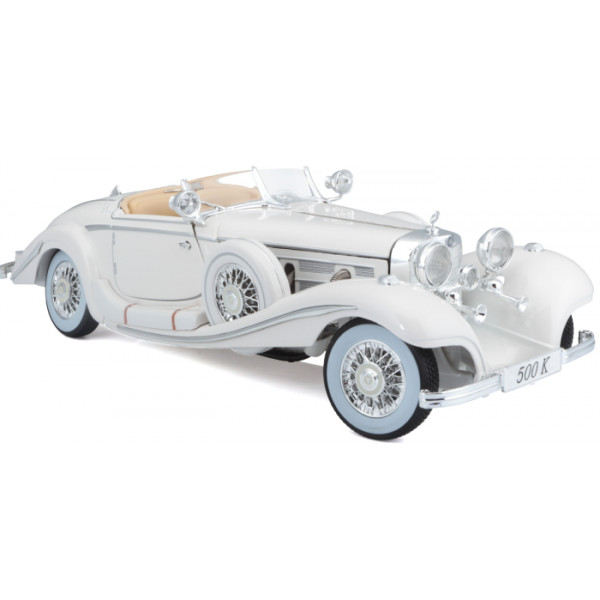 Фото - Колекційна машинка 1:24 Maisto 1936 Mercedes-Benz 500K  Specialroadster (36055 white)