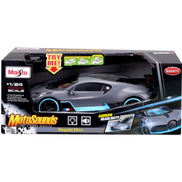 Фото - Коллекционная машинка 1:24 Maisto Bugatti Divo (81730 dark grey)