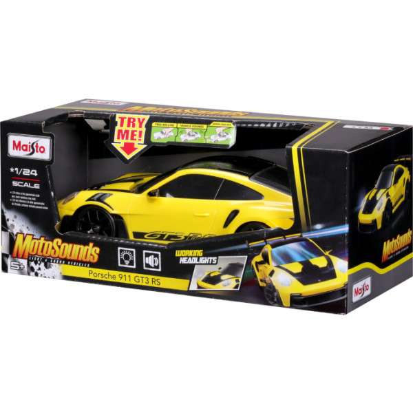 Фото - Колекційна машинка 1:24 Maisto Porsche 911 GT3 RS (81733 yellow)