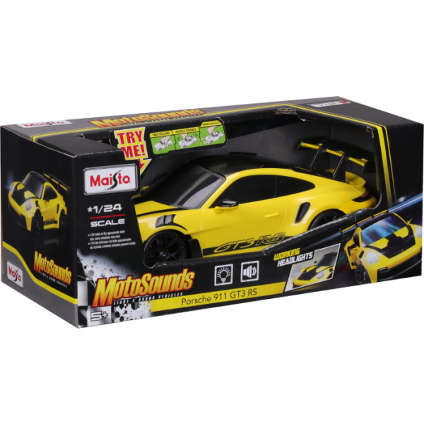 Фото - Колекційна машинка 1:24 Maisto Porsche 911 GT3 RS (81733 yellow)