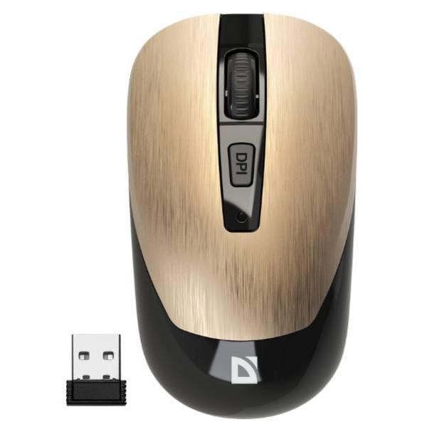 Фото - Миша бездротова Defender Wave MM-995 Gold (52994)