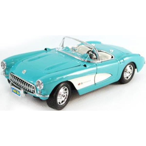 Фото - Коллекционная машинка 1:24 Maisto 1957 Chevrolet Corvette 1:24 голубой (31275 lt. blue)