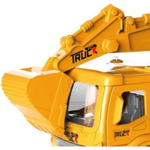 Фото - Наземна будівельна техніка DIY TOYS Екскаватор Pull-Back зі світл та звук ефект (CJ-4069539)