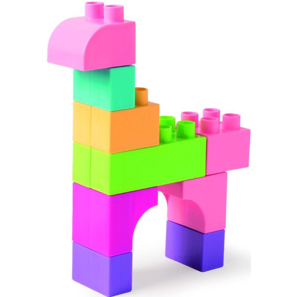 Фото - Пластиковый конструктор для малышей Wader Kids Blocks 50 эл. розовый (41297)