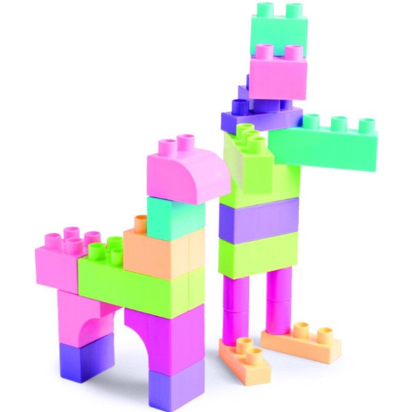 Фото - Пластиковый конструктор для малышей Wader Kids Blocks 50 эл. розовый (41297)