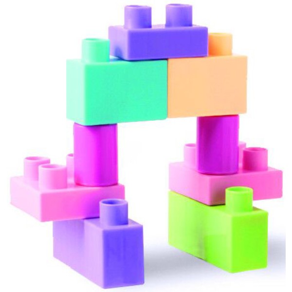 Фото - Пластиковый конструктор для малышей Wader Kids Blocks 50 эл. розовый (41297)