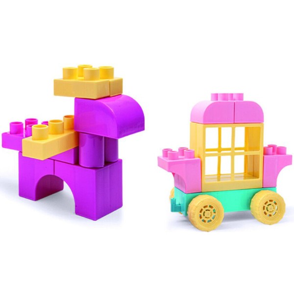 Фото - Пластиковый конструктор для малышей Wader Kids Blocks 50 эл. розовый (41297)