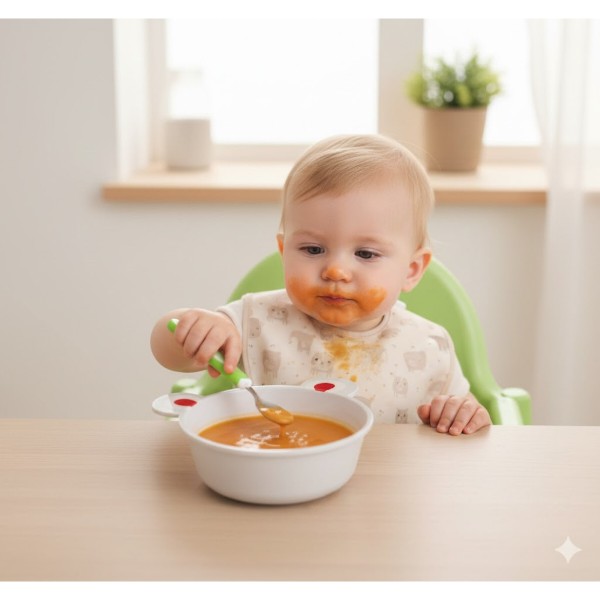 Фото - Тарілка для малюка Canpol babies Hello Little бежева (4/520_bei)