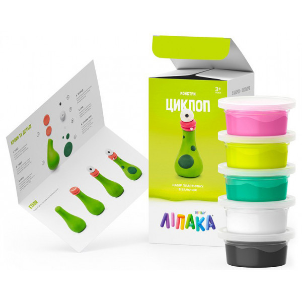 Фото - Пластилин классический Ліпака Набор для лепки (с приложением) Claymate Циклоп