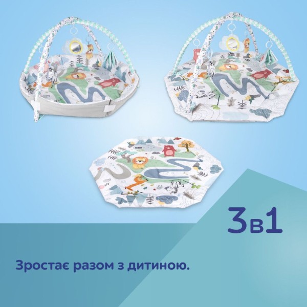 Фото - Розвиваючий килимок Canpol babies 0+ Safari - сірий (81/100)