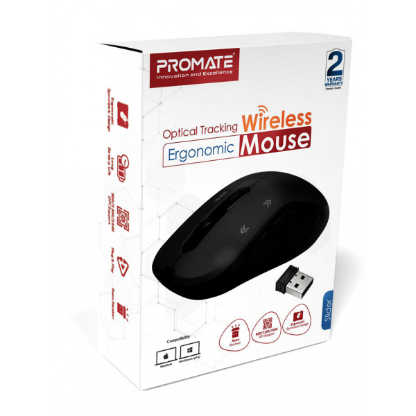 Фото - Мышь беспроводная Promate slider.black