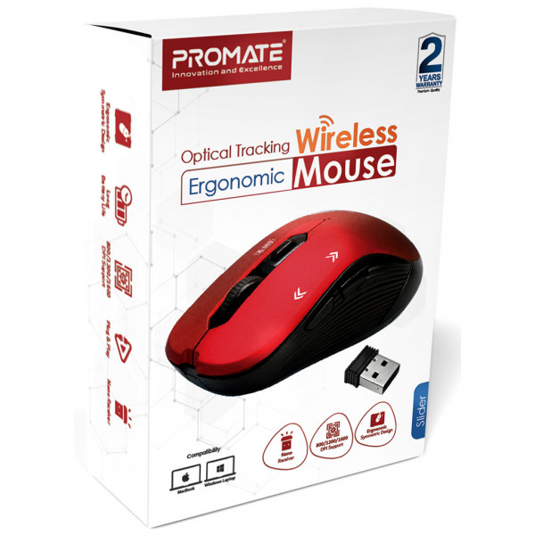 Фото - Миша бездротова Promate slider.red