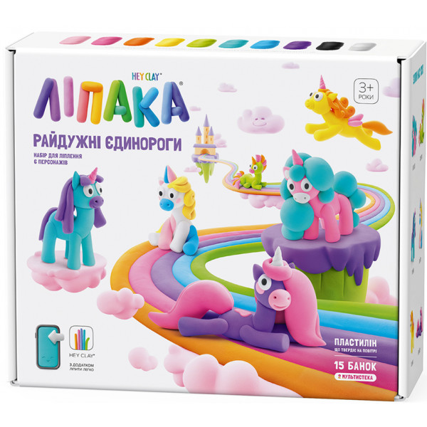 Фото - Маса для ліплення Ліпака Райдужні єдинороги (15028-UA01)