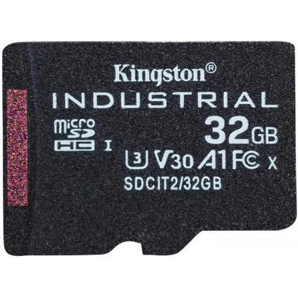 Фото - Карта пам'яті Kingston 32GB microSDHC Industrial C10 A1 pSL C Card Single Pack w/o Adapter (SDCIT2/32GBSP)