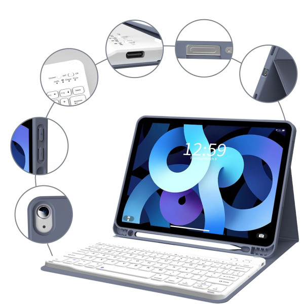 Фото - Чохол-клавіатура для планшету BeCover for Apple iPad Air (4/5) 2020/2022 10.9"" Purple (711148)