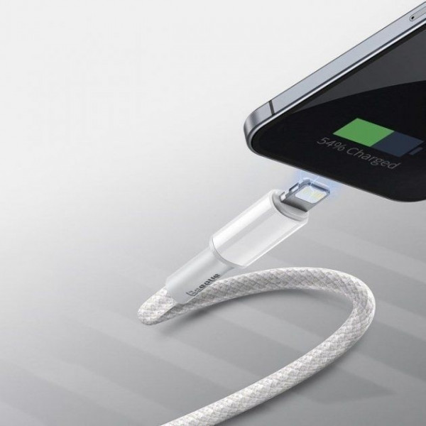 Фото - Кабель Baseus Type-C to Lightning PD 20W 1m White (CATLGD-02)